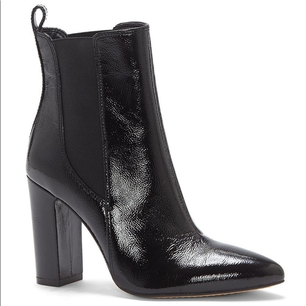 Vince Camuto patent booties